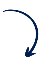 Dark blue curved arrow pointing downward and to the right on a transparent background.